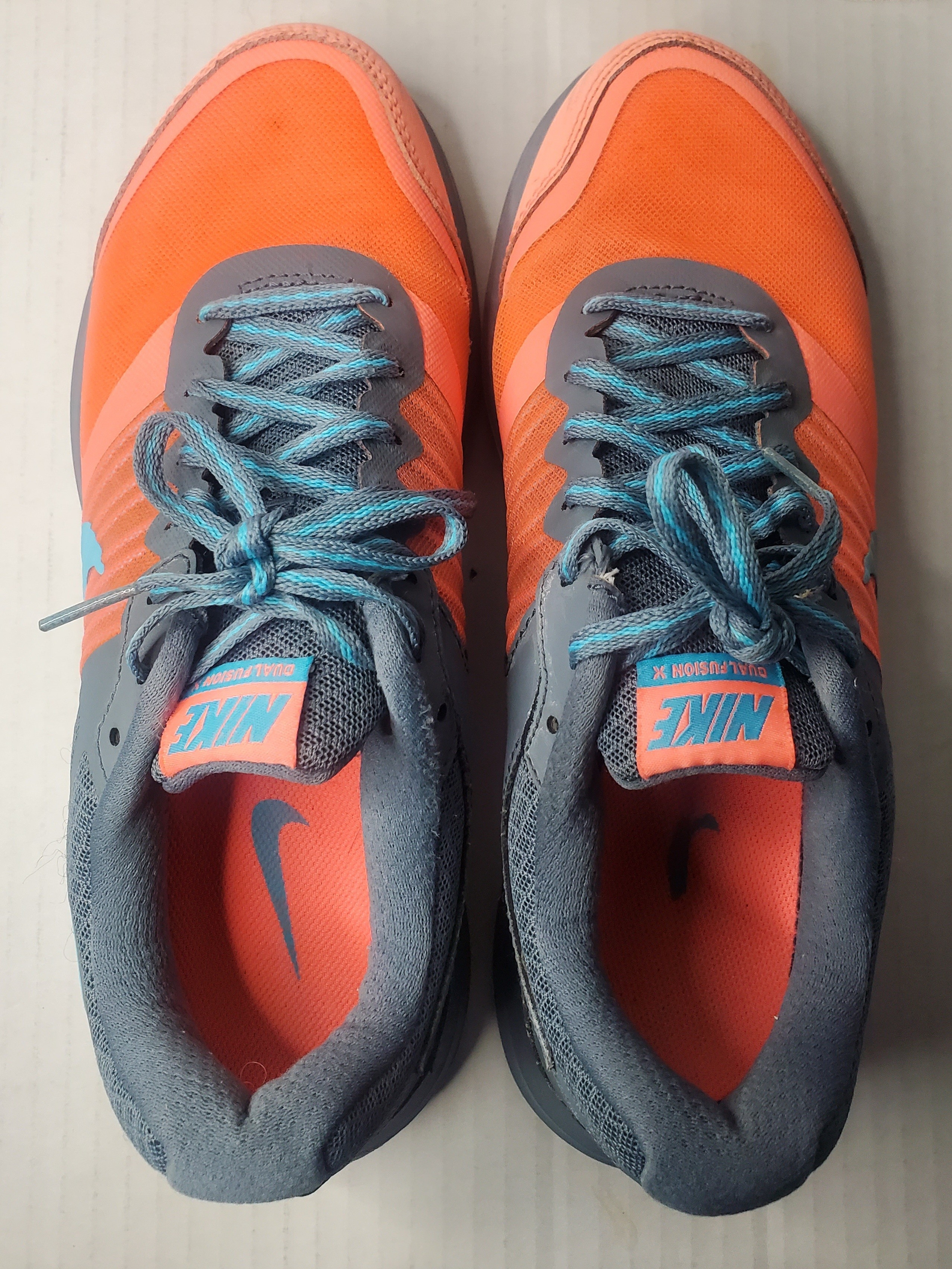 Nike Orange And Gray Womans Size 8.5 Running Shoes